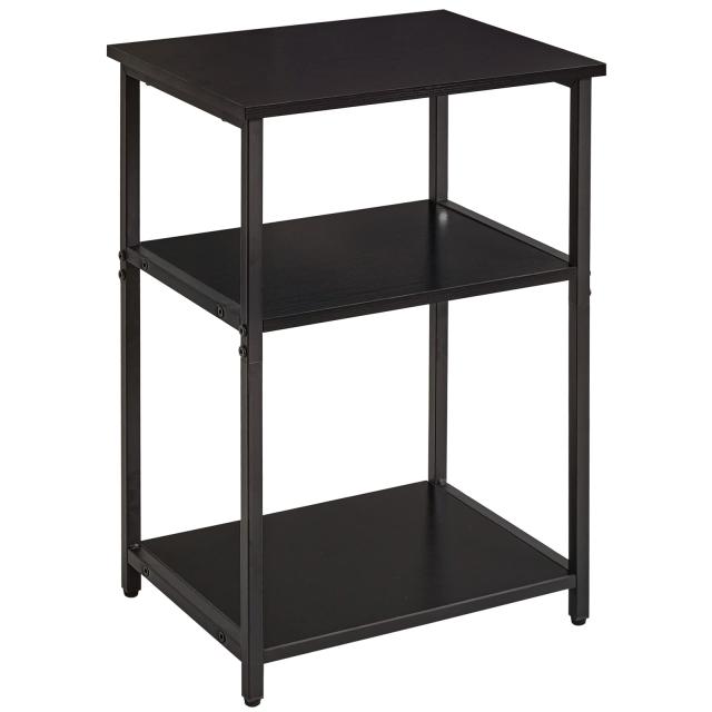 IBUYKE サイドテーブル コンパクト ヴィンテージ風 ナイトテーブル 多機能 オープンラック 3段 収納ラック アジャスター付 小物置き 組立の通販は 5,065円