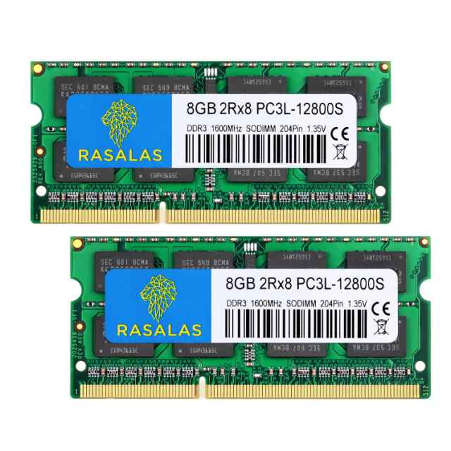 16GB PC3L-12800 ノートPC用メモリ RAM DDR3L 1600MHz 8GB×2枚