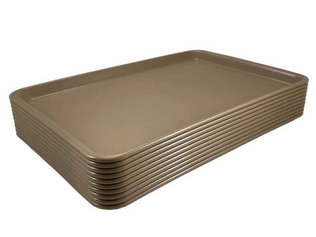 【ネット限定】【業務用 セット】 蝶プラ工業 プルアップトレー W30.7×D19.8×H1.7cm ブラウン 3120 ノンスリップ加工 10枚セット 8,072円
