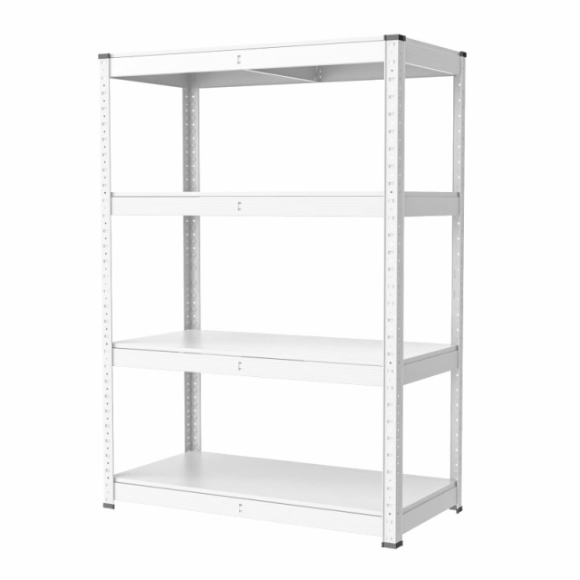 Umimileラック スチールラック 幅80cm 4段 耐荷重120kg/段 メタルラック(幅80×奥行40×高さ114cm, ホワイト)の通販は