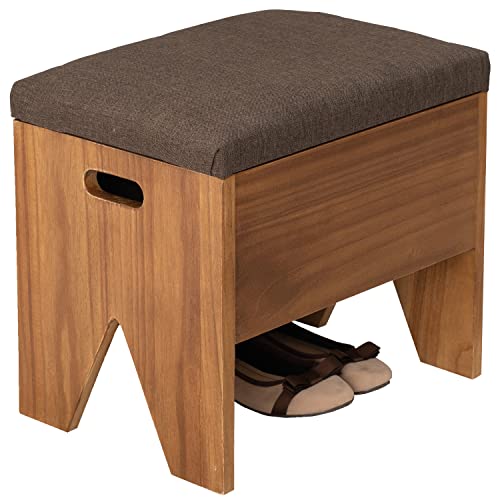 萩原 玄関 ベンチ 収納ベンチ 腰掛 完成品 収納付 ボックススツール スツール 木製 幅40×奥行28×高さ37 ナチュラル MBC-6195 座面ブラ 9,221円