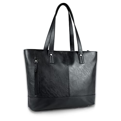 Cestlaviegu トートバッグ ビジネスバッグ メンズ レディース 大容量 防水 自立 大きめ PUレザー A4 13.3型PC収納 ファスナー付き 就活の通販は 5,369円