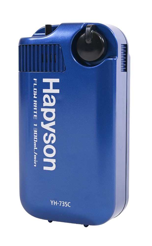 Hapyson(ハピソン) YH-735C-B 乾電池式エアーポンプ メタリックブルー 約80×40×150mmの通販は