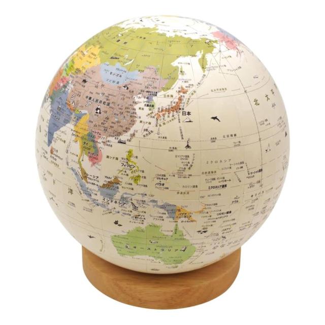 ほぼ日 ほぼ日のアースボール ジャーニー 世界の国を色彩ゆたかに塗り分けた本格地球儀タイプのアースボール。アプリをかざせば世界の情