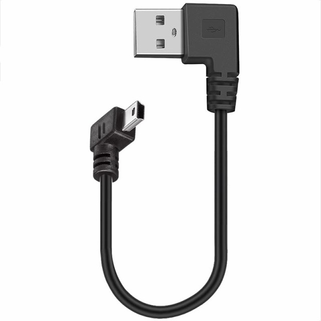 ViViSun USB 2.0 ミニケーブル USB(A)オス-USB(miniB)オス 同時L型