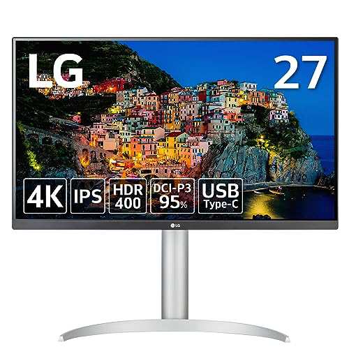 【.co.jp 限定】LG モニター ディスプレイ 27UP850N-W 27インチ / 4K / DiHDR400 / IPS非光沢/DCI-P3 95% / フリッカーセーフ機能/