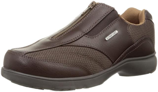 コンフォートウォーカー 紳士靴 カジュアル ウォーキング シューズ 幅広 4E ファスナー クッションインソール 脱ぎ履きしやすい 軽量 の通販は 5,029円