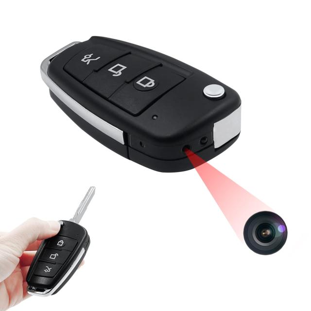 UYIKOO 小型カメラ 隠しカメラ キーレス型カメラ【軽量41ｇ 1080P画質 暗視撮影 動体検知 128GB対応】 上書き録画 日時セット防犯用 スパの通販は 7,866円