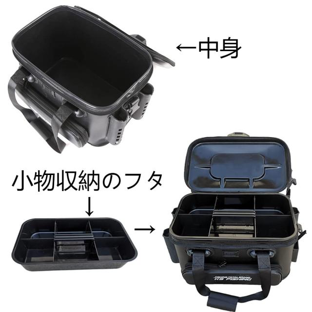 Visame タックルバック 釣りボックス バケツ バッカン 40L EVA素材 多機能 釣り具 釣り用ケース 防災 収納コンテナ タックルバッグ ロッ_2