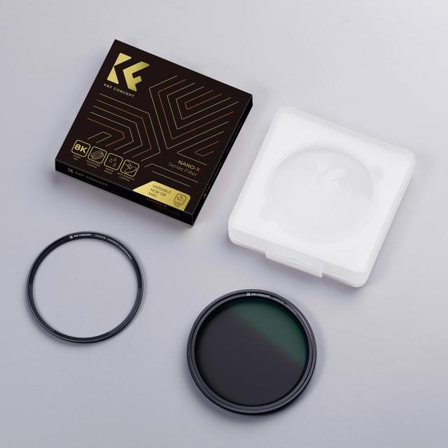 K＆F Concept 55mm マグネット可変NDフィルターND8-ND128 X状ムラ無し 日本製AGC光学ガラス HD超解像力 低い反射率 28層ナノコーティング_6
