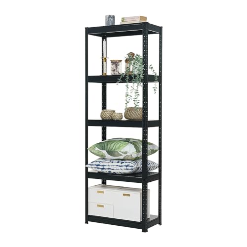 差し込み式五段スチールラック メタルラック本体 スチールラック カラーラック メタルラック 工具は不要 幅60.3x奥行30.3x高さ80cm 耐荷