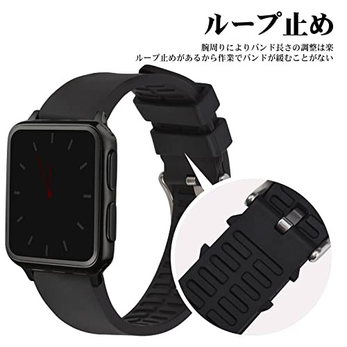 ANNEFIT フルオロラバー時計バンド 23mm フッ素ゴム腕時計ベルト