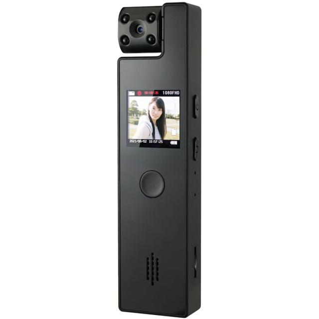 Gexa(ジイエクサ) モニター付クリップビデオカメラ 180度回転レンズ フルカラーモニター 赤外線 暗視補正 ボイスレコーダー 256GB対応 10の通販は 12,839円