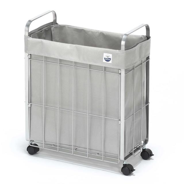サンカ ランドリーバスケット 折りたたみ キャスター付き サンバッサ 25L グレー (幅39.5×奥行き20.5×高さ48.4cm) SUN＆WASSER (サンバの通販は 6,987円