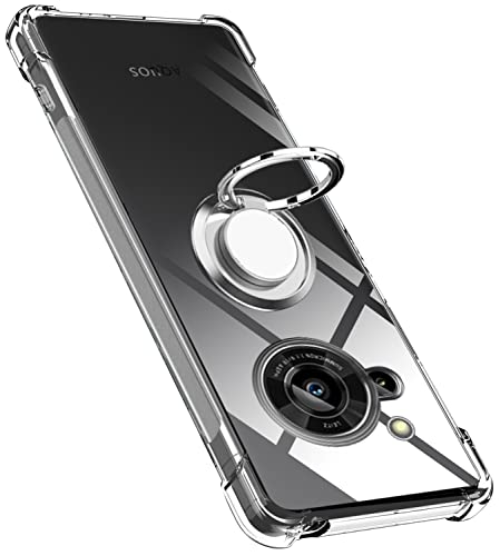 AQUOS R7 ケース リング クリア 透明 SH-52C カバー tpu 薄型 軽量  