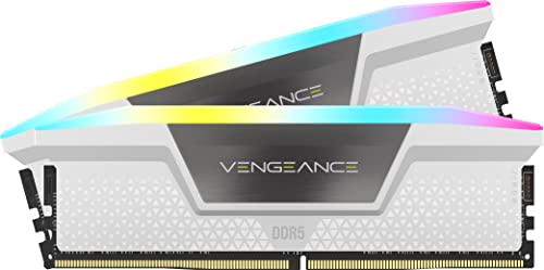 CORSAIR DDR5-5200MHz デスクPC用メモリ VENGEANCE RGB DDR5シリーズ (PC5-41600) 32GB [16GB×2枚] -ホワイト- CMH32GX5M2B5200C4の通販は 14,450円