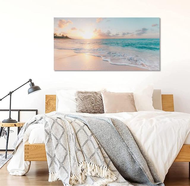 海の風景画 キャンバス No.222フレーム付きキャンバスアート オシャレ