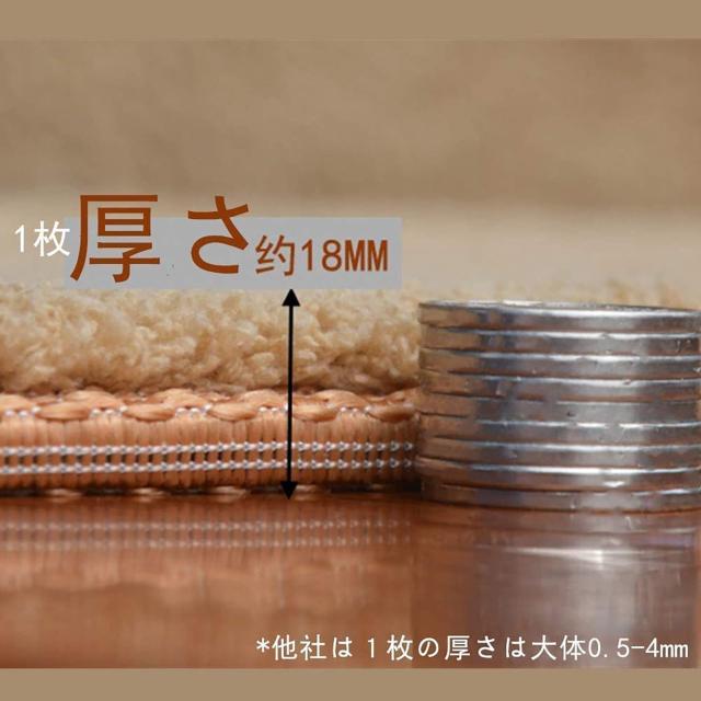 階段マット 厚さ18mm 15枚 ふわふわ 滑り止め 防音 折り曲げ 新型 足腰にやさしい 超厚手 キズ防止 吸着 ズレない 耐久的 四季通用 階段_3