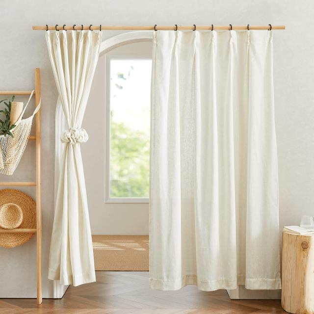 NICETOWN 麻風カーテン タイプ-1 外から見えにくい 通気 UVカット プライバシー保護 ナチュラルな雰囲気 おしゃれUVカット 紫外線対策 省の通販は