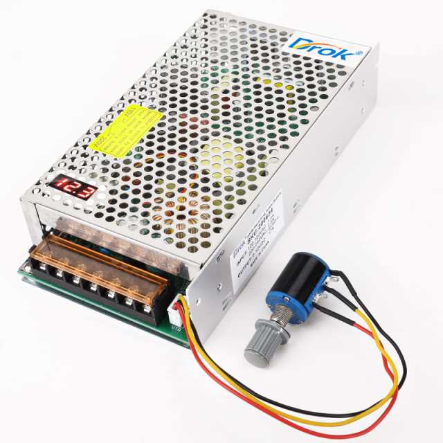 DROK スイッチング電源 AC 110/220VDC 0-12V 17A 200W 電圧調整可能 ...