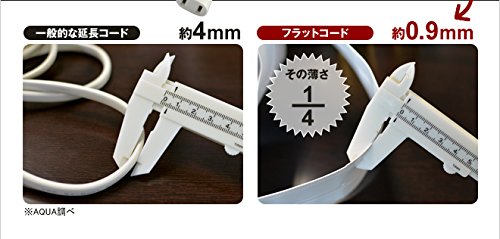 世界で薄い0.9mm 延長コード フラットコード flatcode (3m, ラピスブルー)の通販は