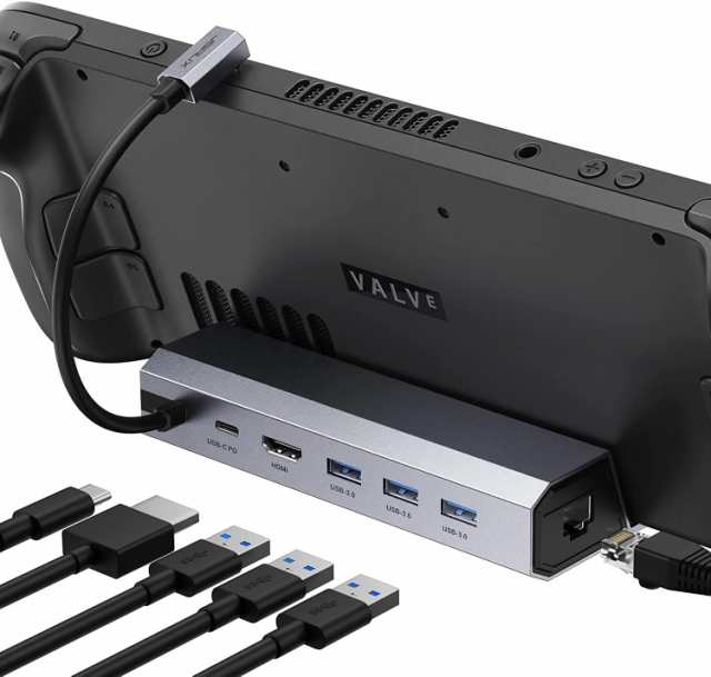 JSAUX ドッキングステーション スチームデッキ対応 6イン1スチームデッキドック HDMI 2.0 4K@60Hz ギガビットイーサネット USB-A 3.0 フの通販は
