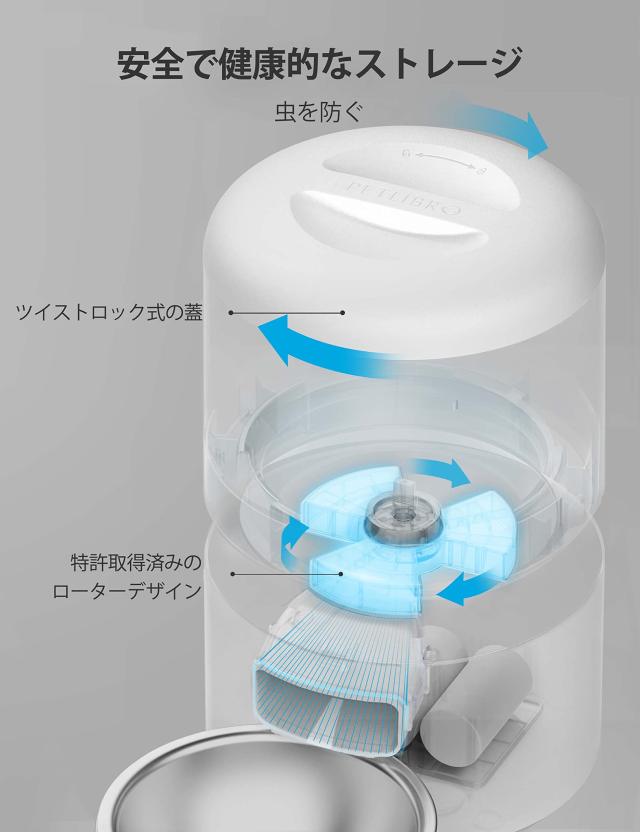 2023改良型】PETLIBRO 自動給餌器 猫 中小型犬用 定時定量 タイマー