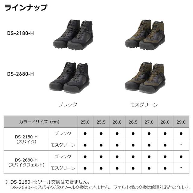 ダイワ(DAIWA) シューズ/釣り DS-2180-H モスグリーン 25.5の通販は