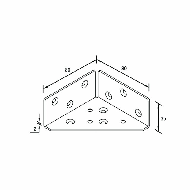 ダイドーハント (DAIDOHANT) ２×４サポート コーナー金物 タイプ１