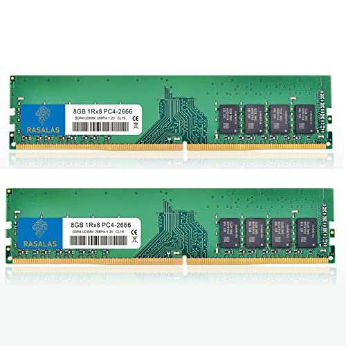 16GB デスクメモリ PC4-21300 DDR4-2666 8GBX 2枚 1RX8 UDIMM PC用 RAM