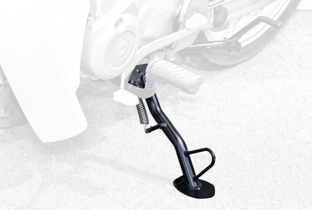 キジマ(Kijima) バイク サイドスタンド ワイドプレートサイドスタンド 転倒防止 スーパーカブ50/110 スチール製ブラック仕上げ 213-055