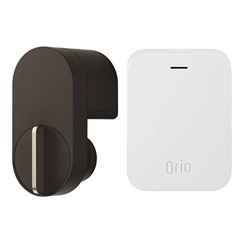 Qrio Lock ブラウン・Qrio Hubセット スマホでカギを開閉 外出先からカギを操作できる スマートロック スマートフォン 電子キー 対応 キ