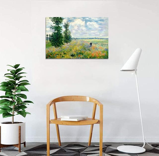 アートパネル モネ ポピー畑 油絵 印象派 風景画 絵画 複製画