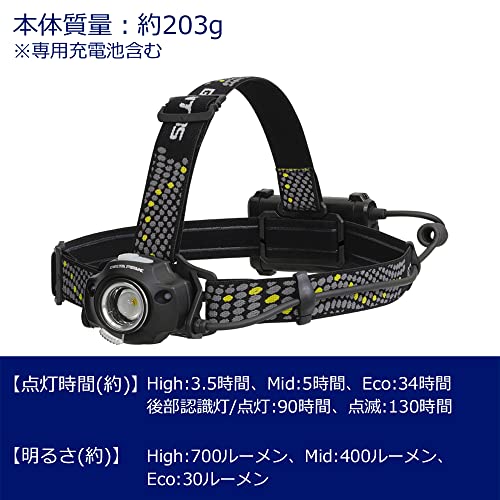 GENTOS(ジェントス) LED ヘッドライト USB充電式(専用充電池/単3電池) 600ルーメン NRX-180H COBライト GENTOS(ジェントス) LED ヘッドライト USB充電式(専用充電池⁄単3電池