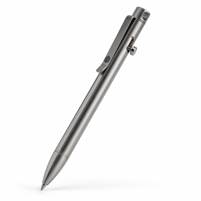 【送料無料】KeyUnity KP01 ボルト アクション ペン クリップ付き チタン合金 EDC ポケット ペン 格納式 メタル ボールペン 毎日持ち運び
