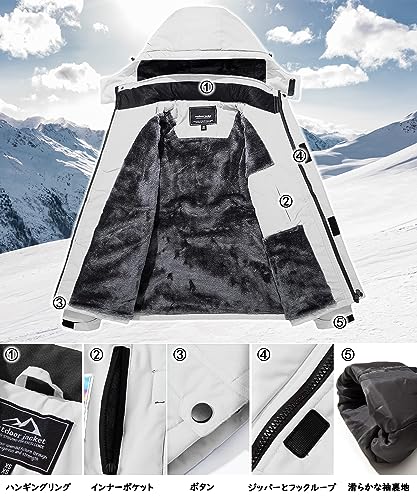 TACVASEN アノラック メンズ 防寒 マウンテンジャケット バイク コート