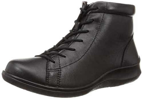 アキレスソルボ ブーツ 本革 撥水皮革 サイドファスナー付 歩きやすい レディース 3E ASC 5340 ブラック 23.0 cm