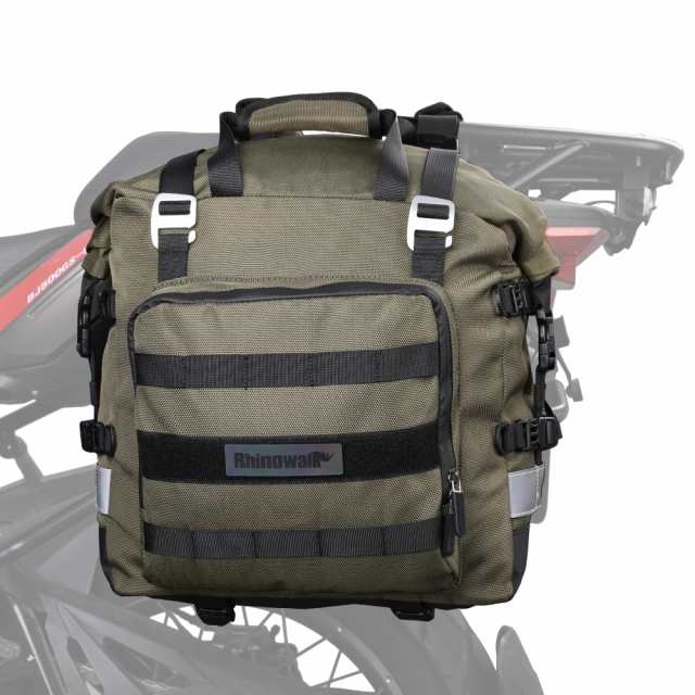 Rhinowalk バイク用サイドバッグ 防水 20L大容量 オフロード アドベンチャー用 ソフトパニアバッグ 軽量 クイックリリース キャンプ ツーの通販は