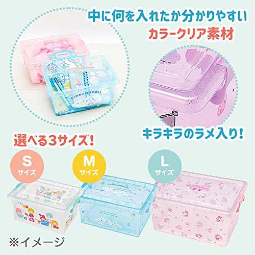 サンリオ フタ付き収納ケースＭ サンリオキャラクターズ クリア収納インテリア キャラクター 32×23×15cm 240974 衣替え 新生活 便利 おの通販は