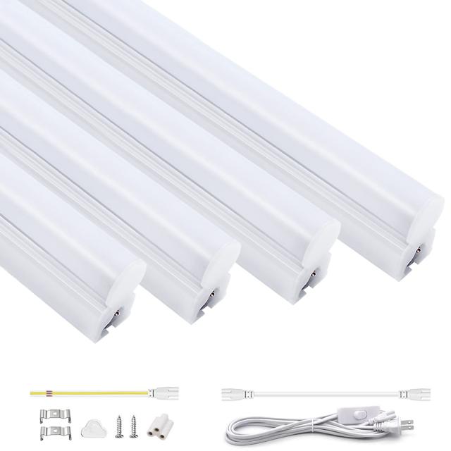 明るく節電 器具一体型 LED蛍光灯 20W形 57cm T5 直管 昼光色 高輝度1350LM 9.5Ｗ 蛍光管 AC85-265V 180°広配光 低発熱 低ノイズ 耐高温の通販は 6,600円