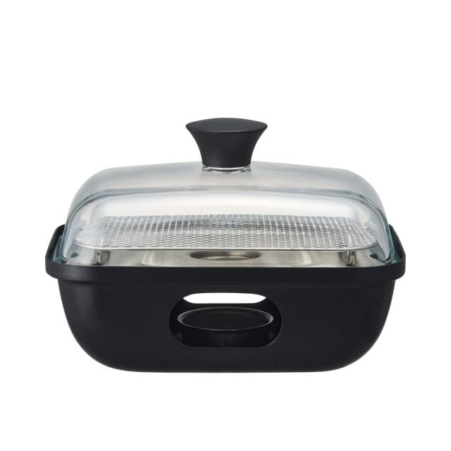 ドウシシャ クイックスモーカー シェア ステンレス網タイプ 燻製チップ(サクラ)付属 固形燃料(別売り)19×12？ LivE