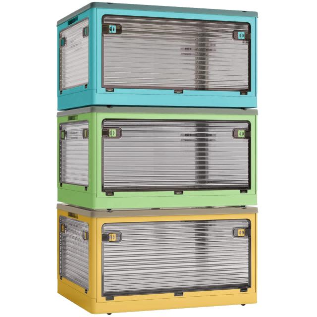 (新品) X XUNTAO 収納ボックス 折りたたみ 蓋付き三点SETブルー X XUNTAO【収納ボックス 折りたたみ】蓋付き 積み重ね 全方向から