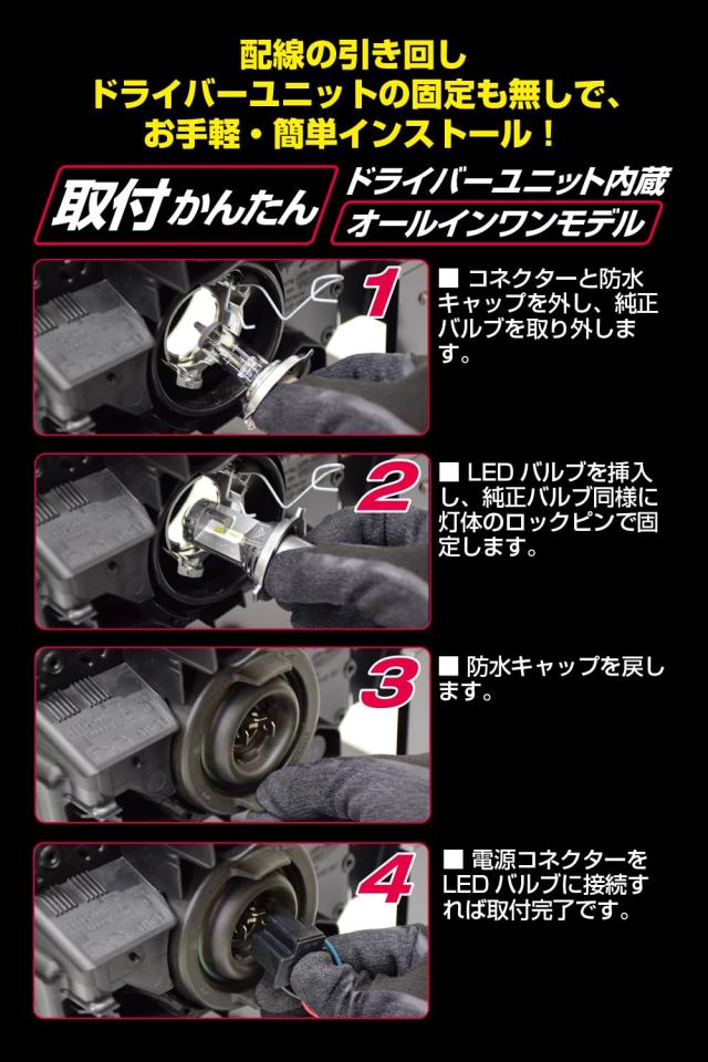 IPF ヘッドライト フォグランプ LED 車用 H4 Hi Lo切替 4000lm 3200lm