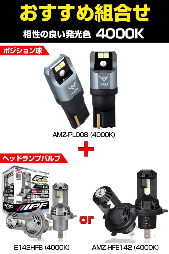 IPF ヘッドライト フォグランプ LED 車用 H4 Hi Lo切替 4000lm 3200lm