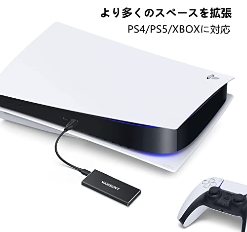 Vansuny SSD 外付け 480GB USB3.1 Gen2 読込速度540MB/s PS5/PS4動作確認済 コンパクト外付けSSD Type C Windows/MAC OS/Linux/A