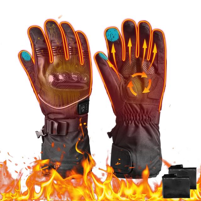電熱グローブ バイク グローブ 冬 日本製炭素繊維保護 7.4V急速昇温 5000mahバッテリー付き バッテリー残量表示 洗濯袋付き 耐衝撃 滑りの通販は 11,067円
