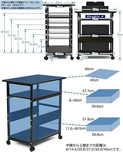 pcワゴン cpuワゴン キャスター付き 3段 デスク下 机下 収納 ワゴン ...