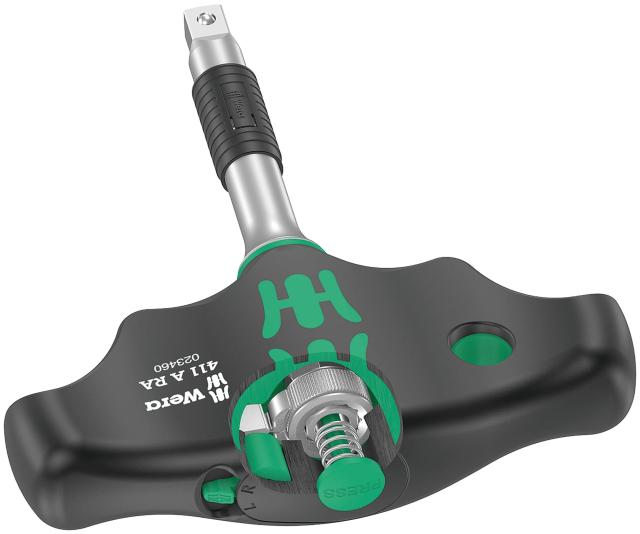 WERA ヴェラ 差込角1/4DR T型ラチェットドライバーハンドル 軸長45mm ギア数80 023460