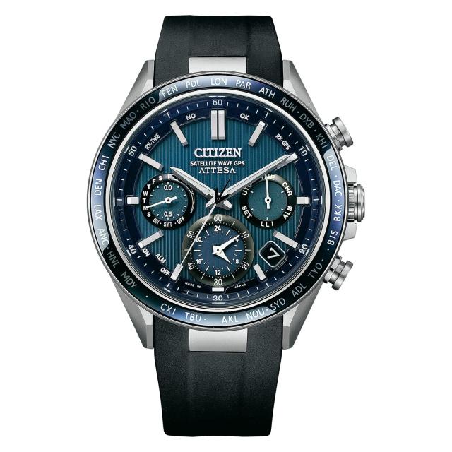 [Citizen] 腕時計 アテッサ ATTESA サファイアベゼル ブルー GPS衛星 電波時計 ソーラー電波 シチズン CC4050-18L メンズ ブラック