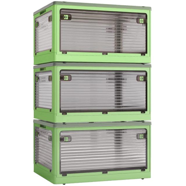 X XUNTAO【収納ボックス 折りたたみ】蓋付き 積み重ね 全方向から取り出せる 3個セット 収納ケース 衣類 布団 おもちゃ 小物 収納 折り畳の通販は 11,399円